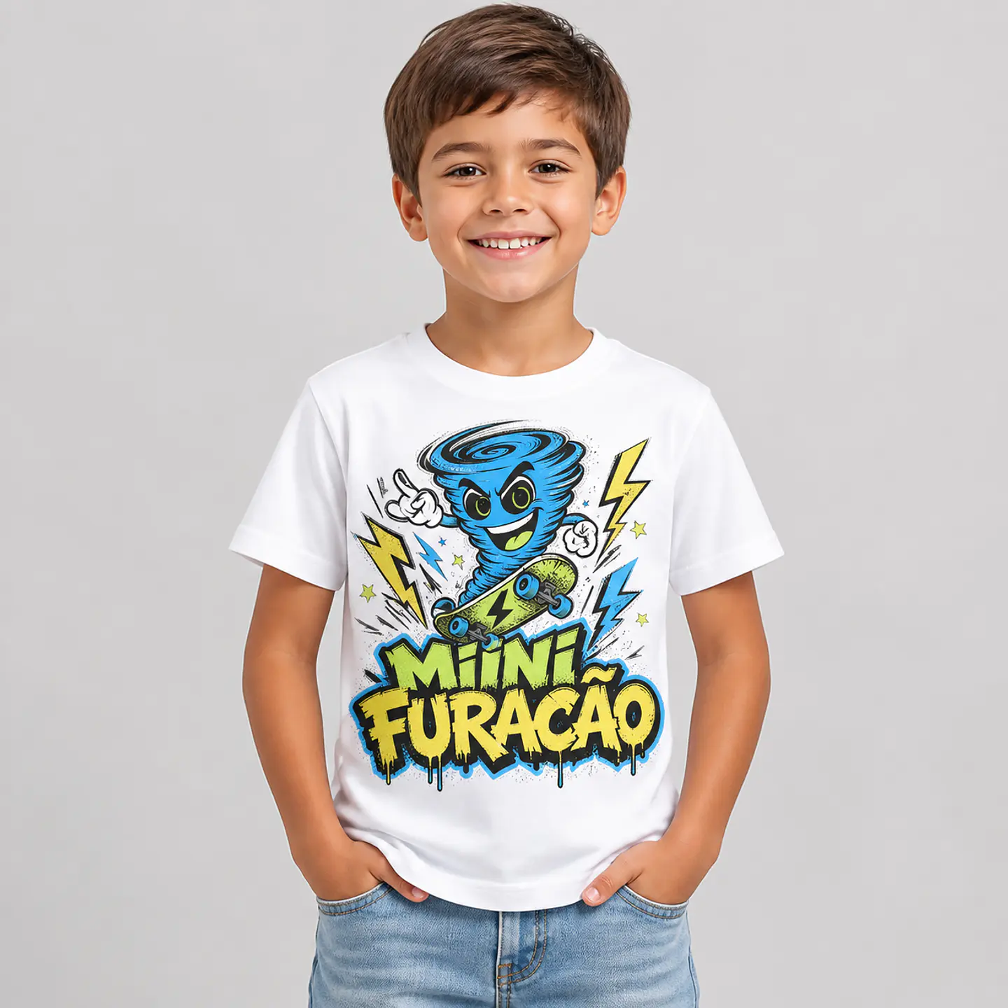 T-shirt Infantil de Menino — Mini Furacão 1