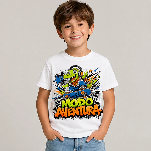 T-shirt Infantil de Menino — Modo Aventura