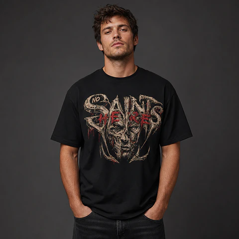 T-shirt Preta Adulto — No Hearts