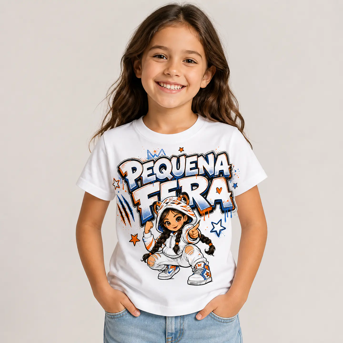 T-shirt Infantil de Menina — Pequena Fera 1