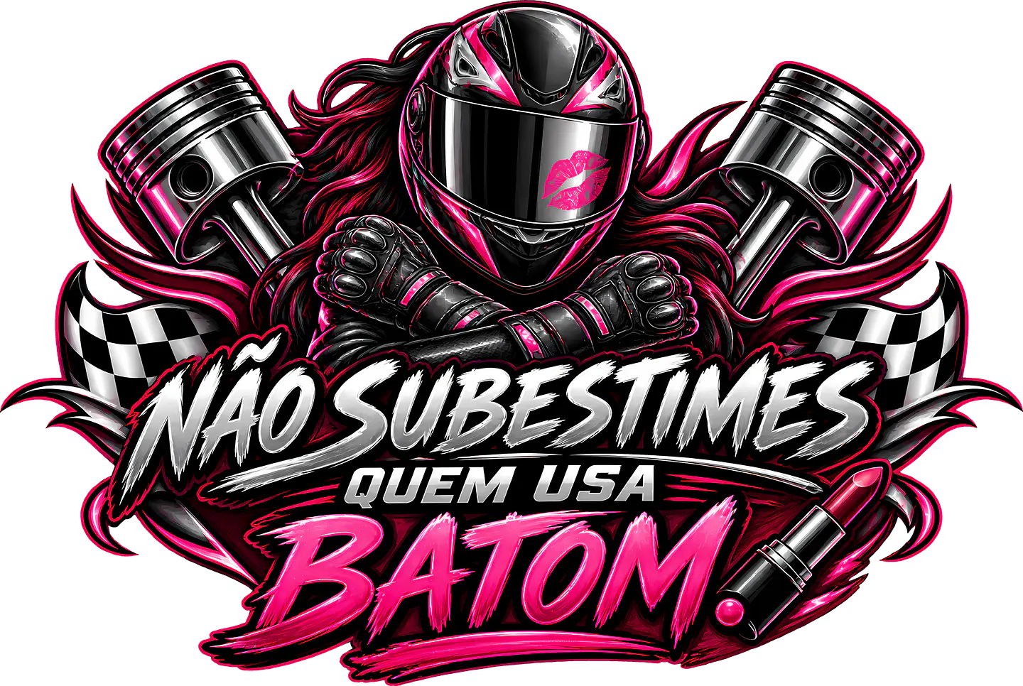 Autocolante Não Subestimes Quem Usa Batom 1