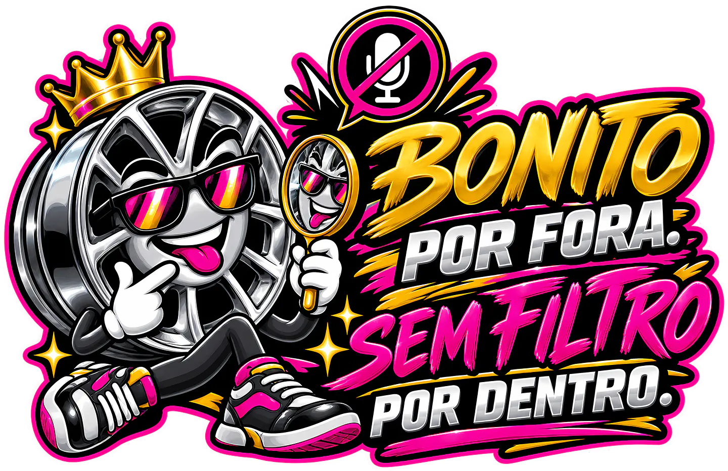 Autocolante Bonito por Fora, Sem Filtro por Dentro 1
