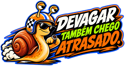 Autocolante Devagar Também Chego Atrasado