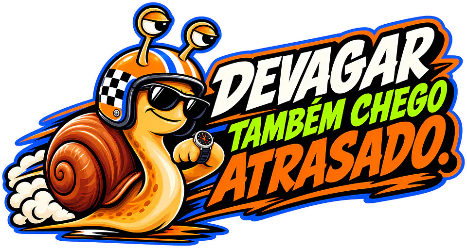 Autocolante Devagar Também Chego Atrasado 1