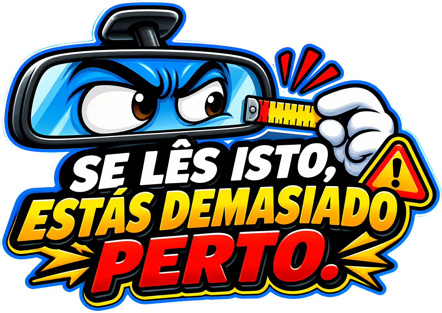 Autocolante Se Lês Isto, Estás Demasiado Perto 1