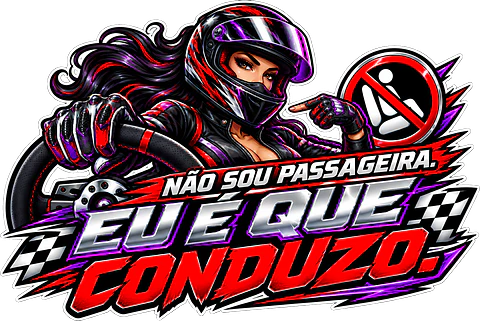Autocolante Não Sou Passageira, Eu é Que Conduzo