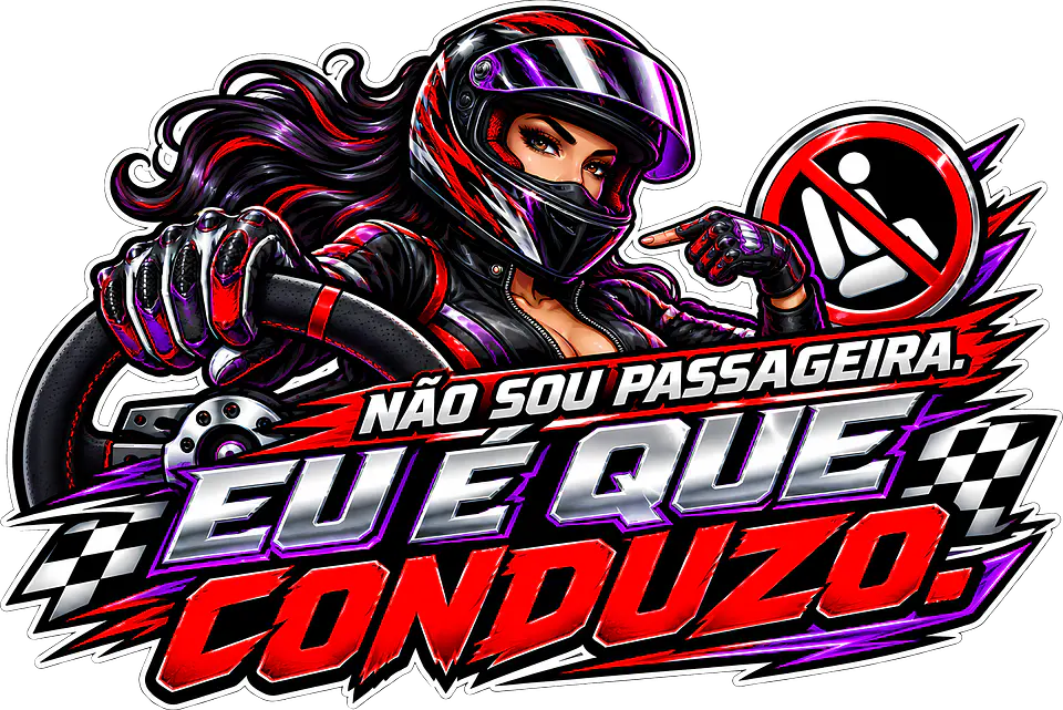 Autocolante Não Sou Passageira, Eu é Que Conduzo 1