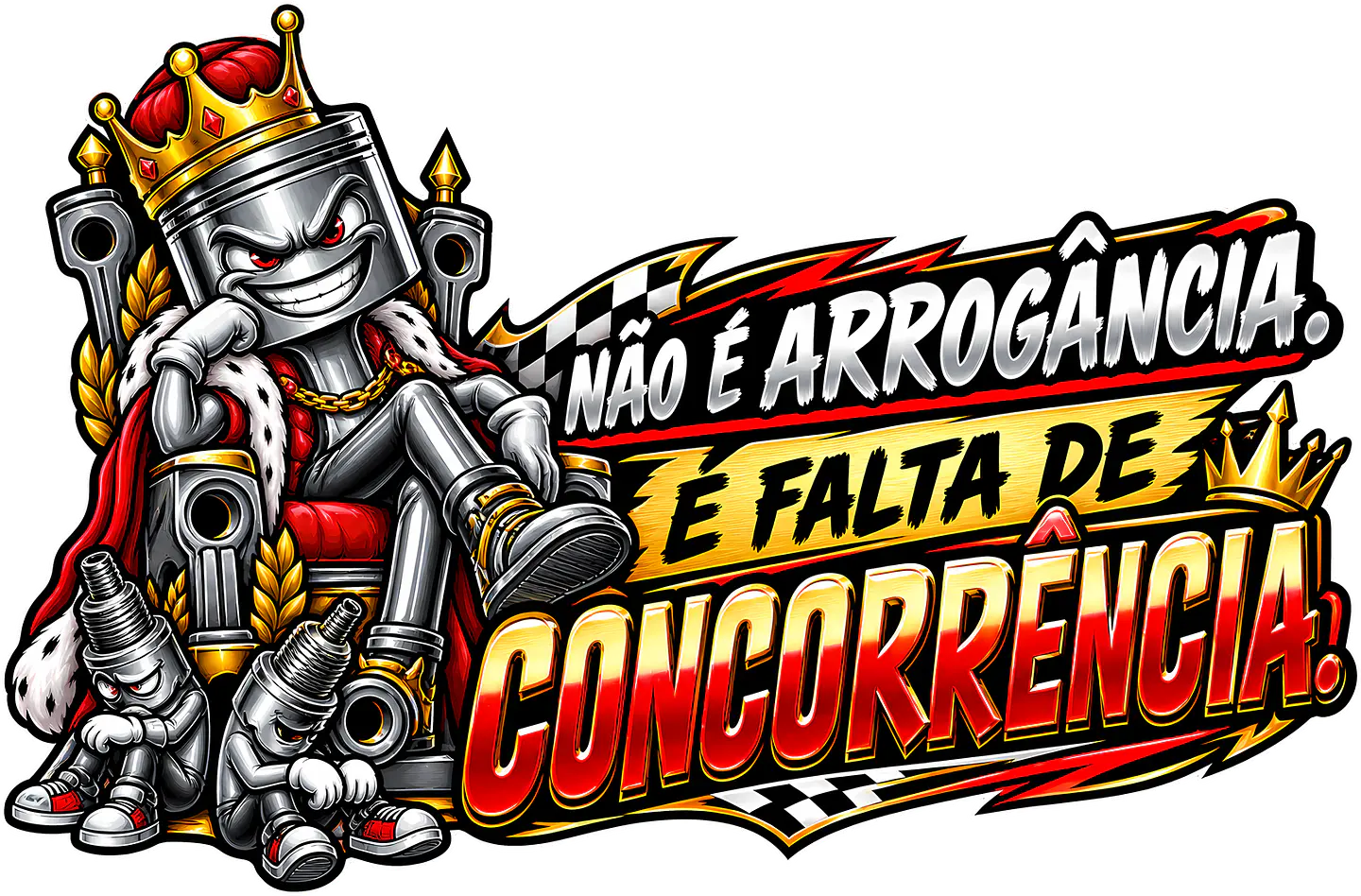 Autocolante Não é Arrogância, é Falta de Concorrência 1