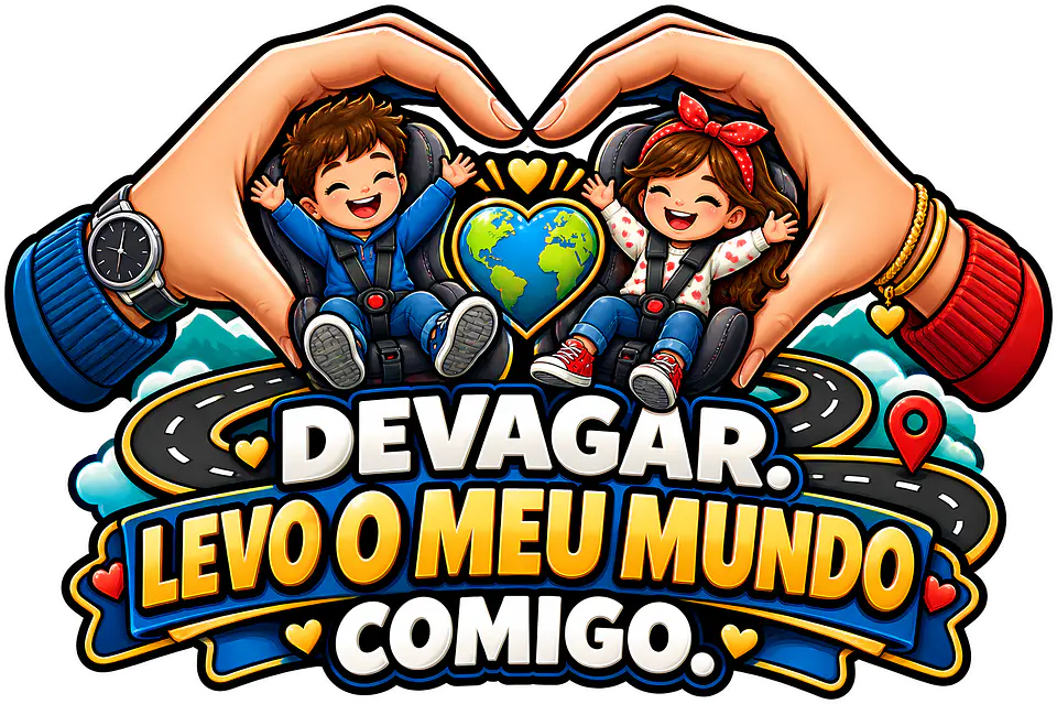 Autocolante Devagar, Levo o Meu Mundo Comigo 1