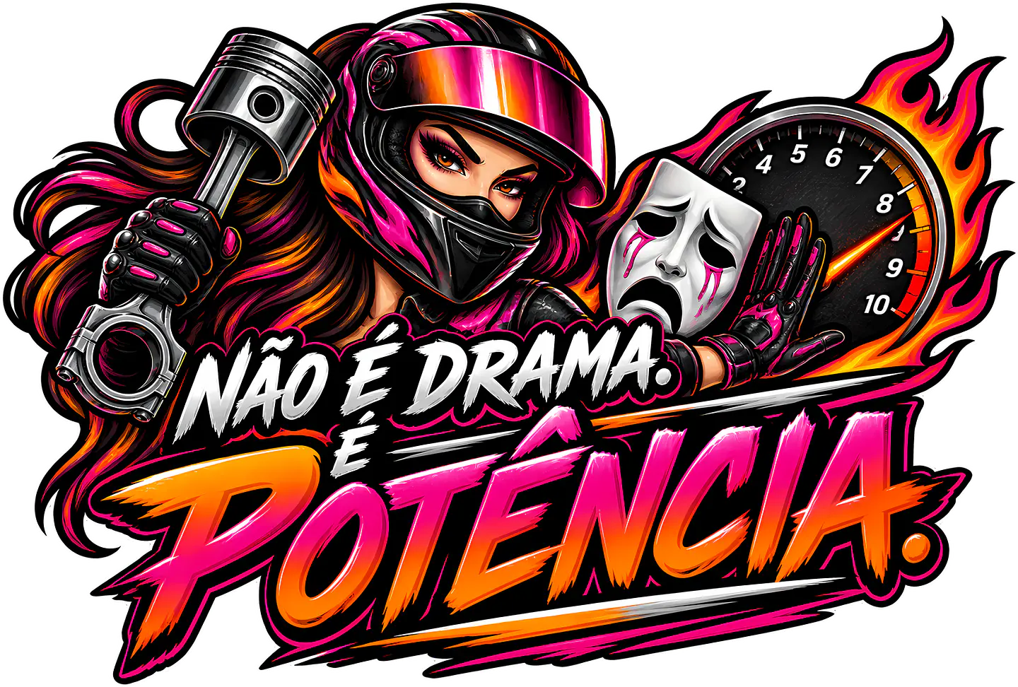 Autocolante Não é Drama, é Potência 1