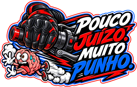 Autocolante Pouco Juízo, Muito Punho