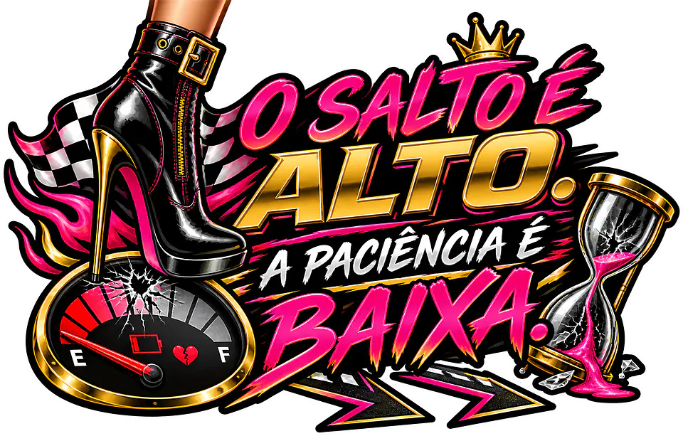 Autocolante O Salto é Alto, a Paciência é Baixa 1