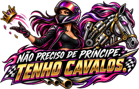 Autocolante Não Preciso de Príncipe, Tenho Cavalos