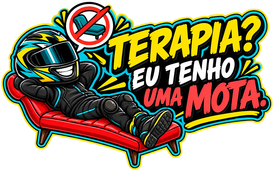 Autocolante Terapia? Eu Tenho uma Mota 1