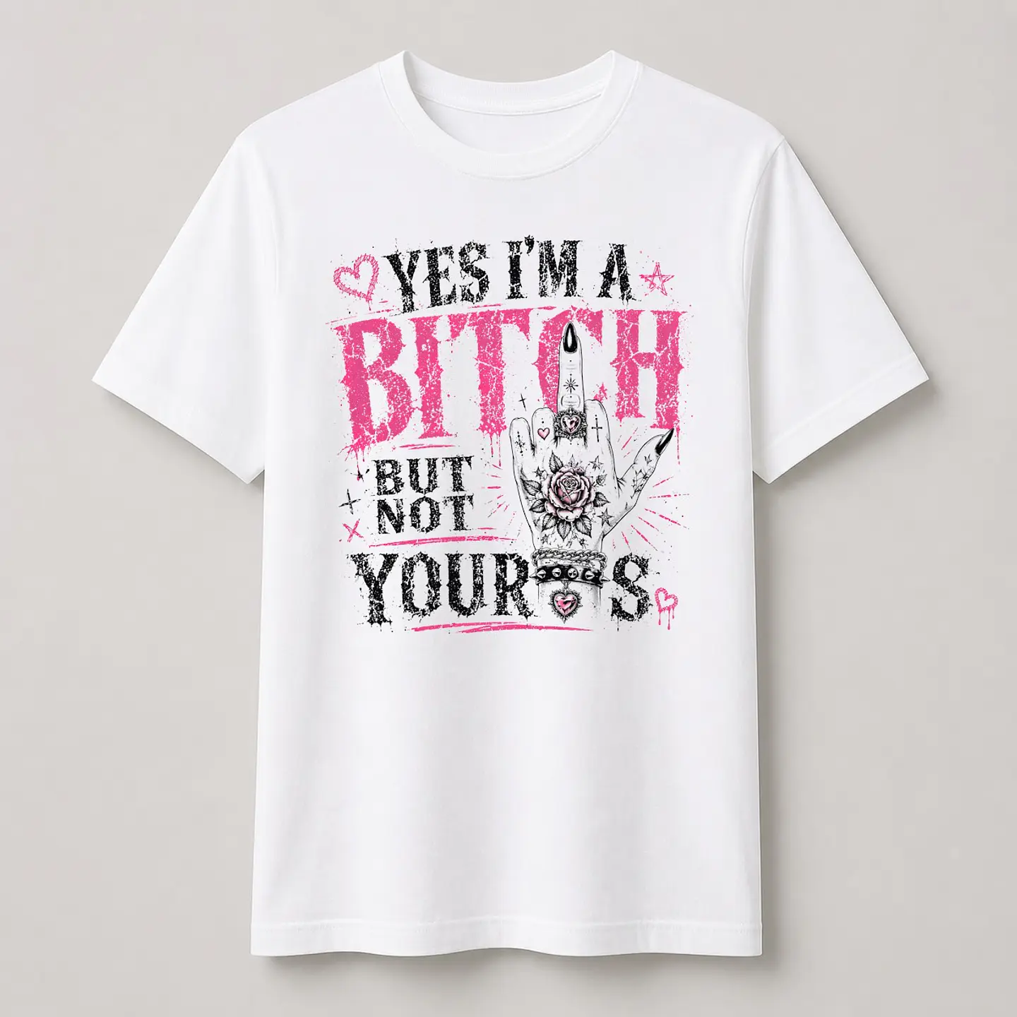 Yes I'm a Bitch — T-shirt ou Sweat Branca 3