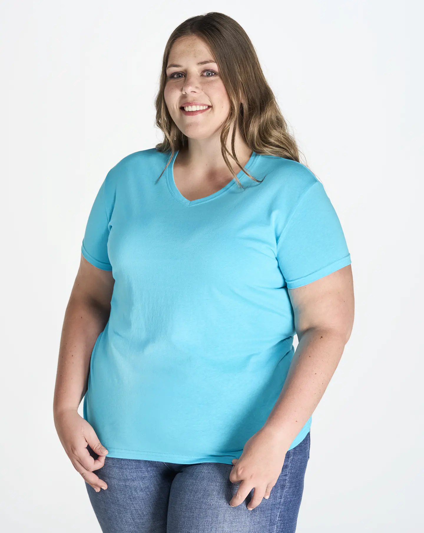 Curves T-Shirt V-Neck — Sem Personalização 1
