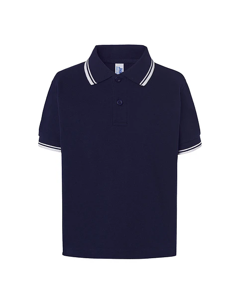 Polo Kid — Navy White — Sem Personalização