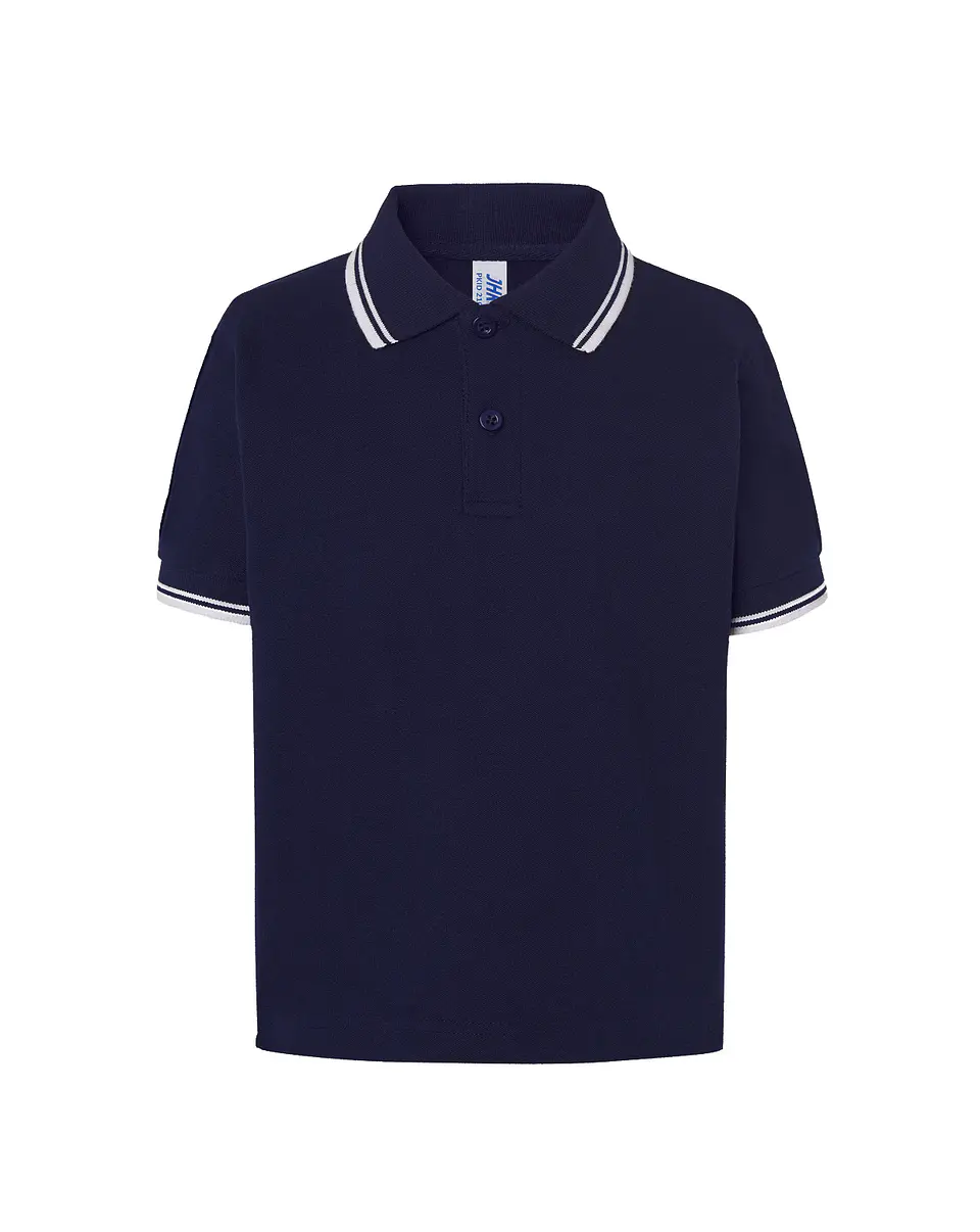 Polo Kid — Navy White — Sem Personalização 1