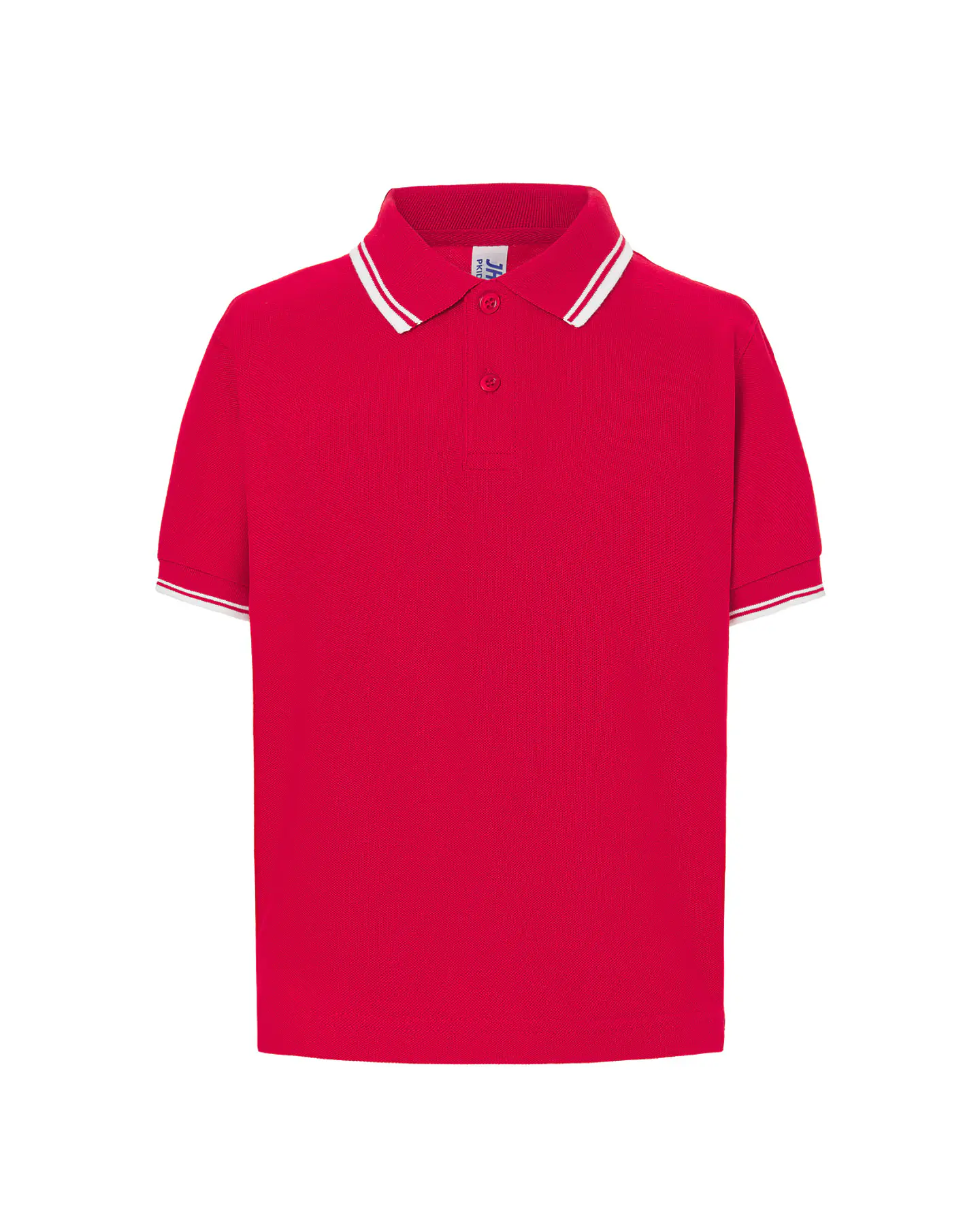 Polo Kid — RED - WHITE — Sem Personalização 1