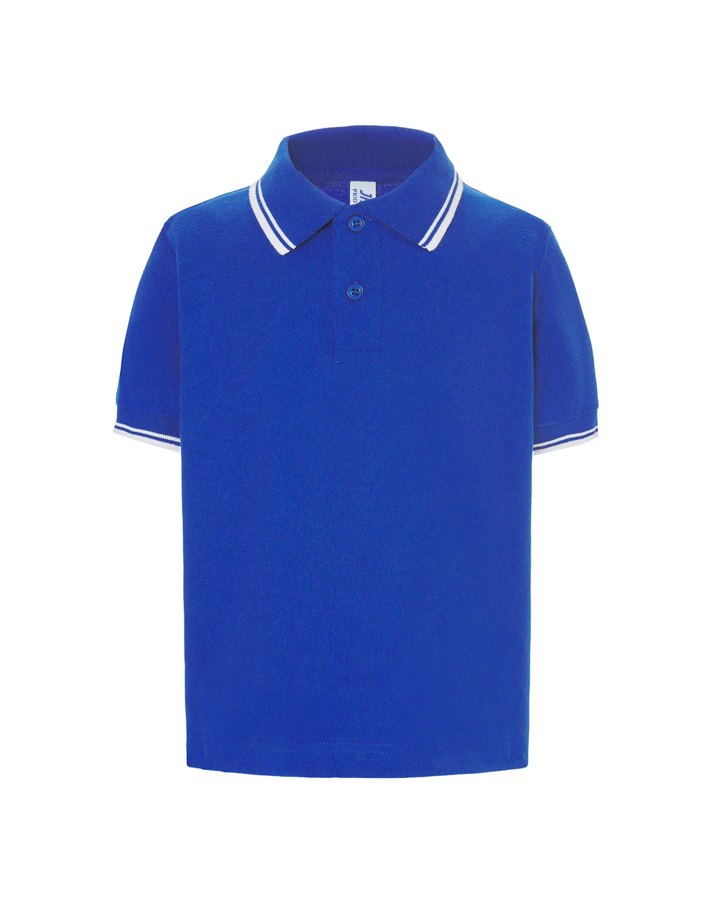 Polo Kid — Royal Blue - White — Sem Personalização 1