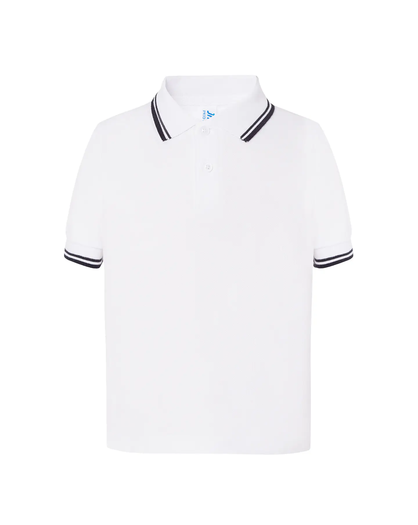 Polo Kid — White - Navy — Sem Personalização 1