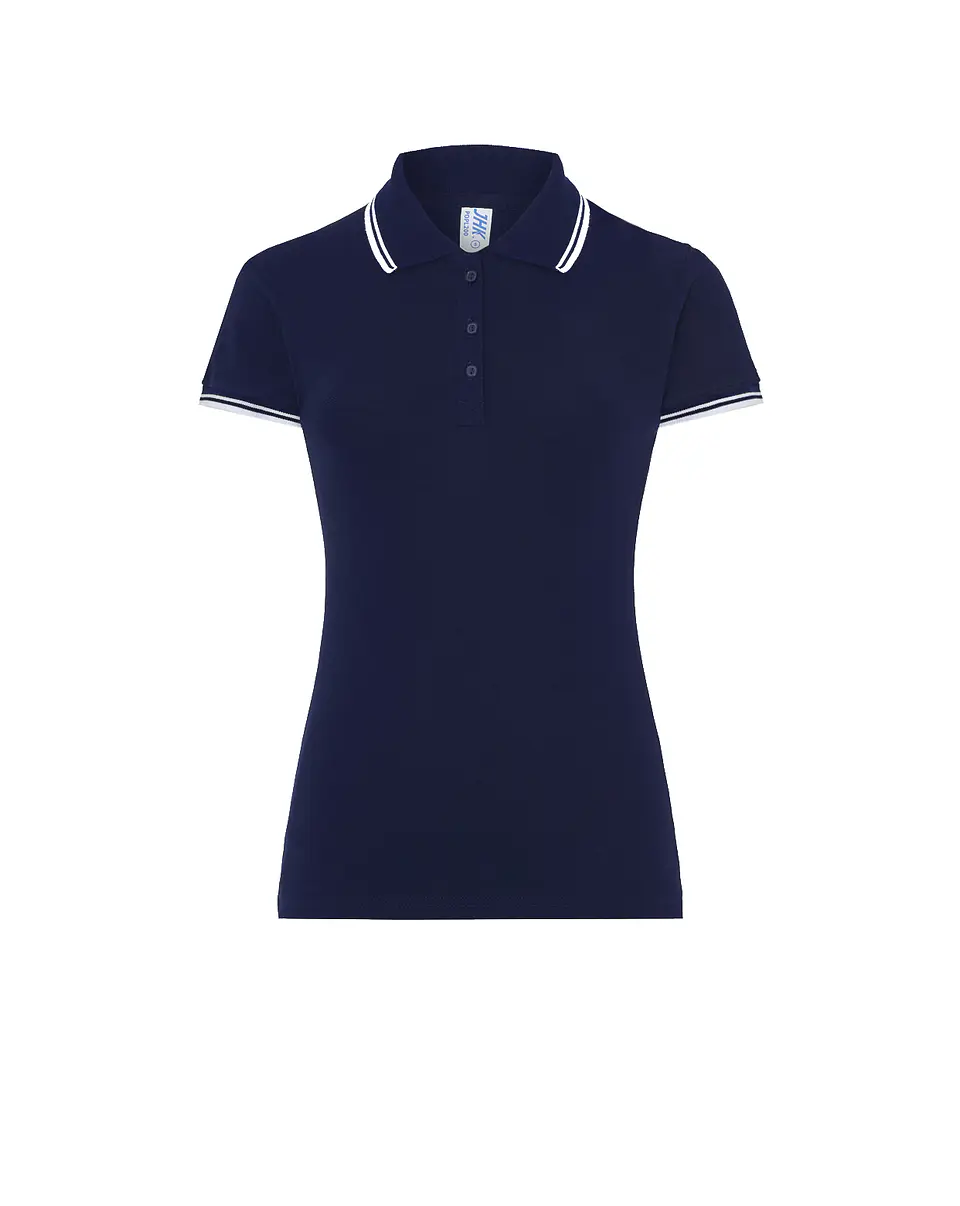Regular Polo Lady — Navy White — Sem Personalização 1