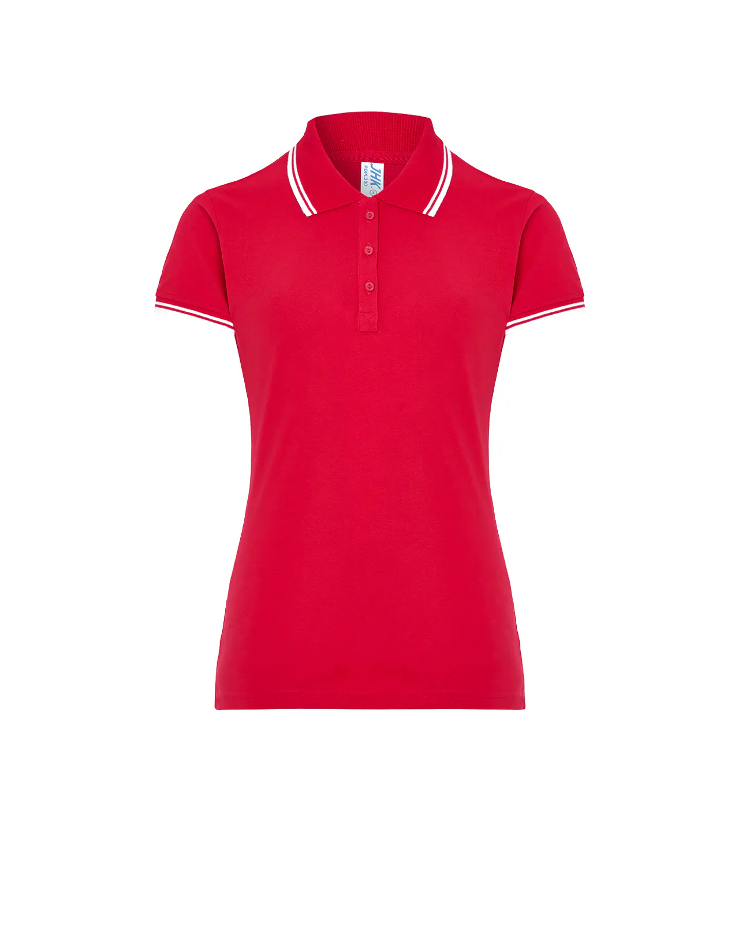 Regular Polo Lady — RED - WHITE — Sem Personalização 1