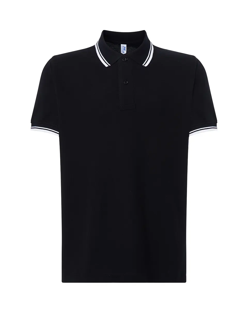 Regular Polo Man — Black - White — Sem Personalização 1