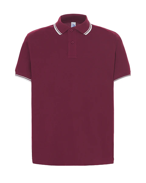 Regular Polo Man — Burgundy - White — Sem Personalização