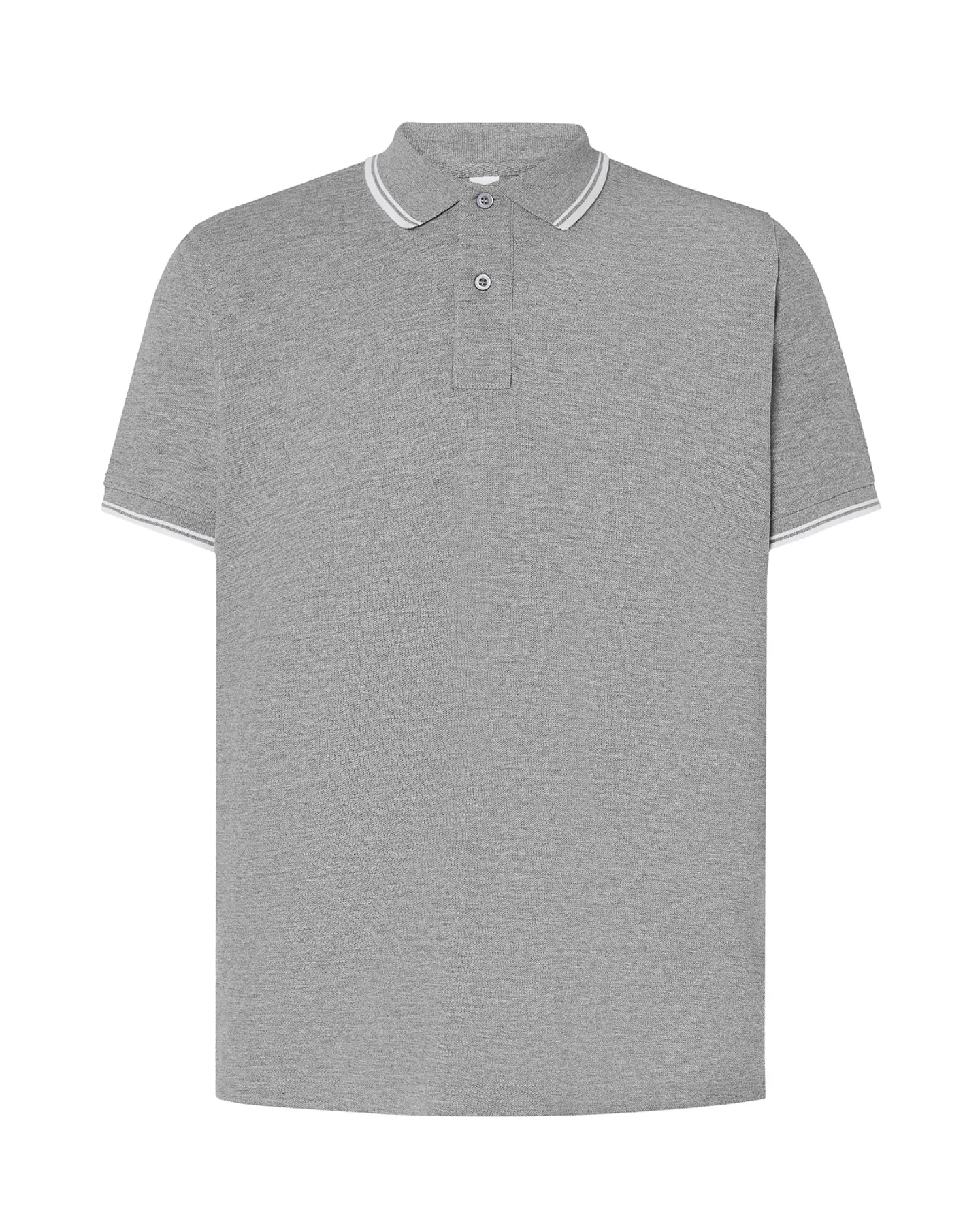 Regular Polo Man — Grey Melange - White — Sem Personalização 1