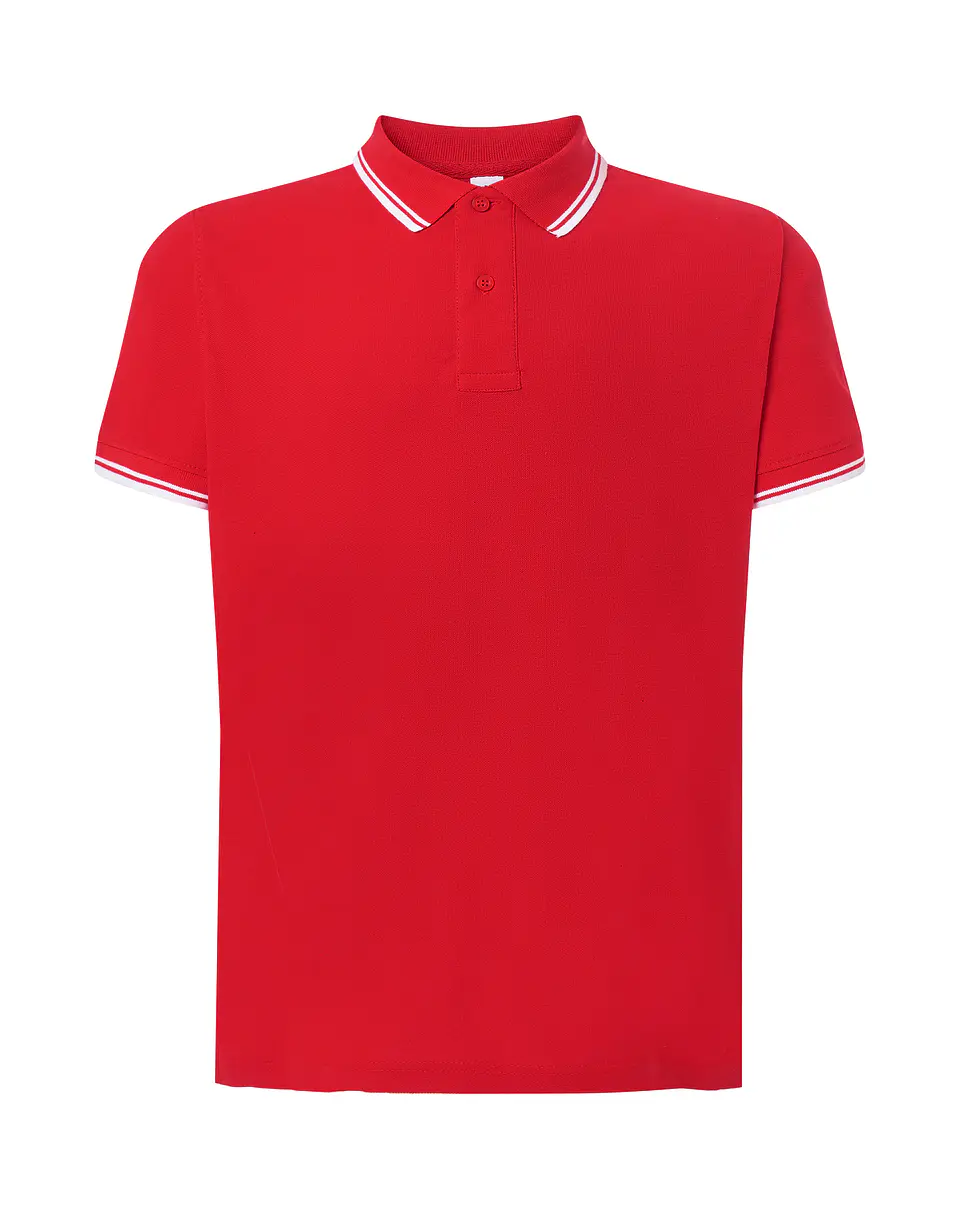 Regular Polo Man — RED - WHITE — Sem Personalização 1