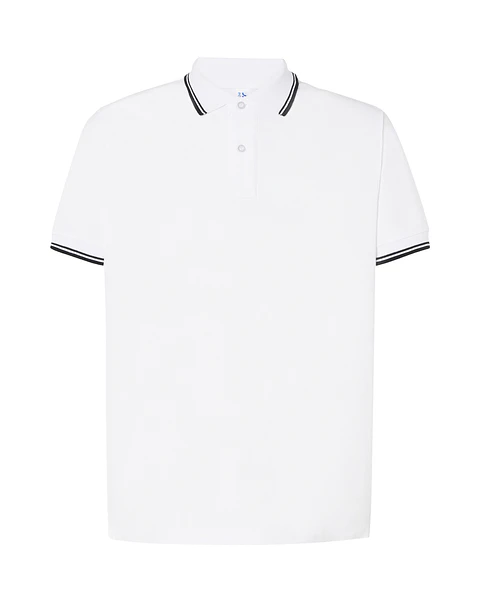 Regular Polo Man — White - Black — Sem Personalização