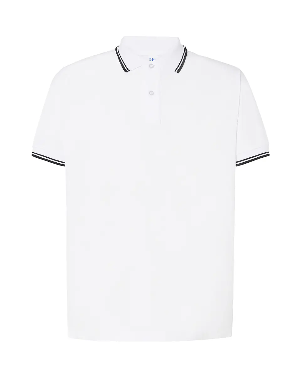 Regular Polo Man — White - Black — Sem Personalização 1