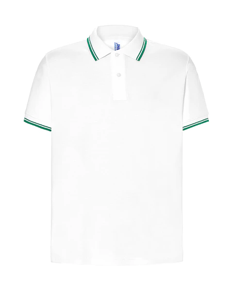 Regular Polo Man — White - Kelly Green — Sem Personalização