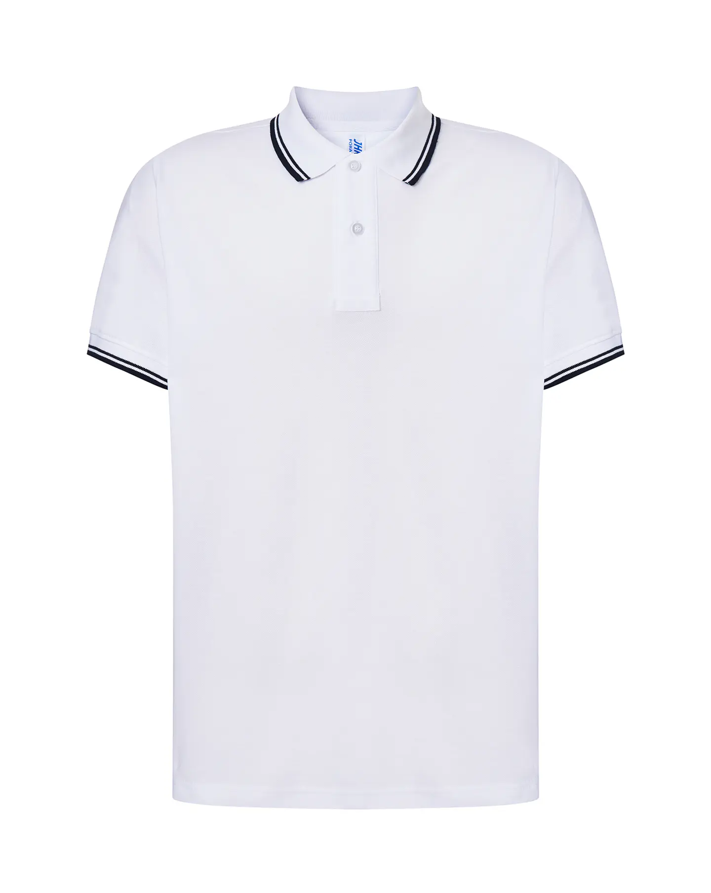 Regular Polo Man — White - Navy — Sem Personalização 1