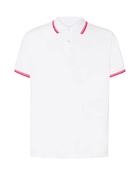 Regular Polo Man — White - Red — Sem Personalização