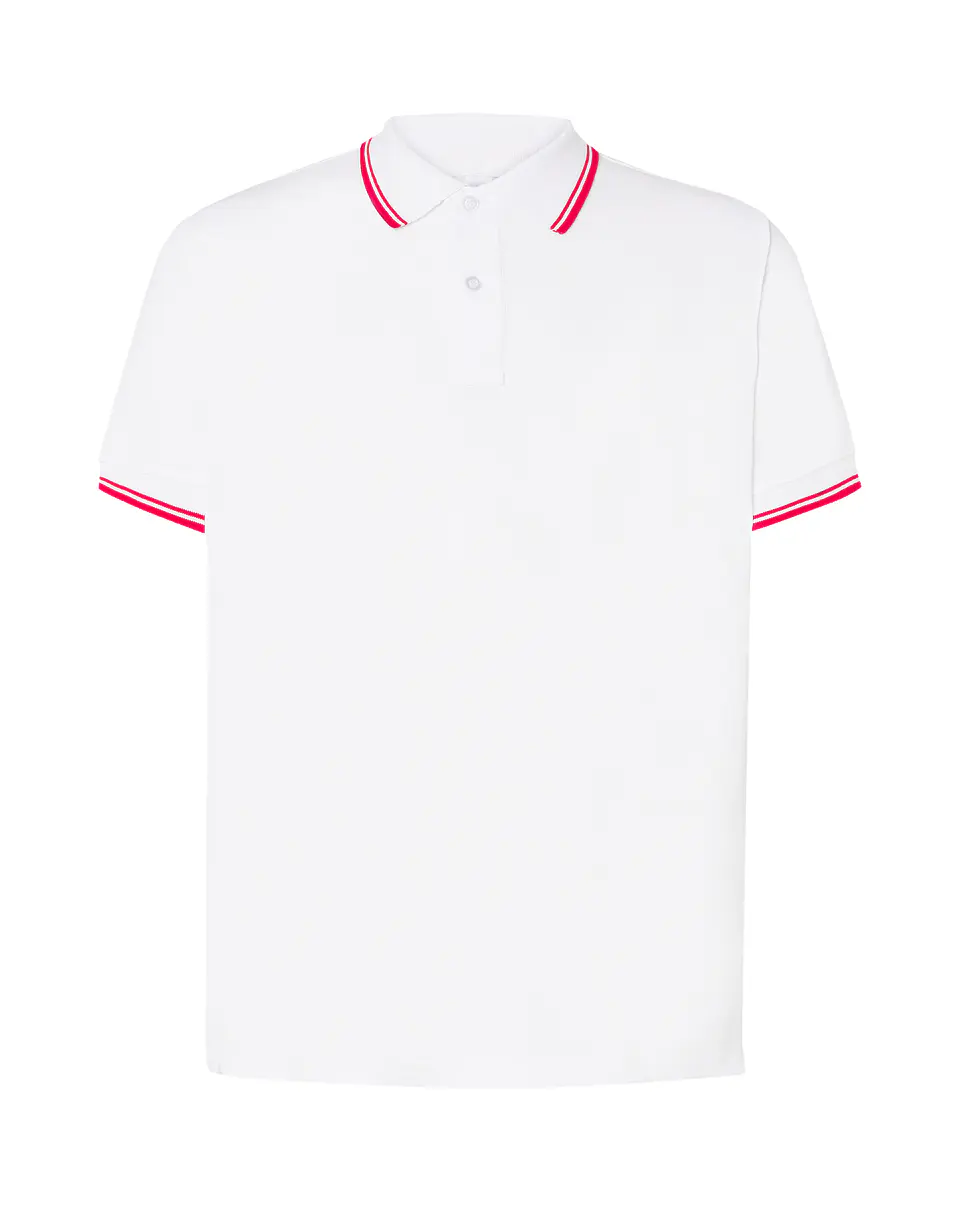 Regular Polo Man — White - Red — Sem Personalização 1