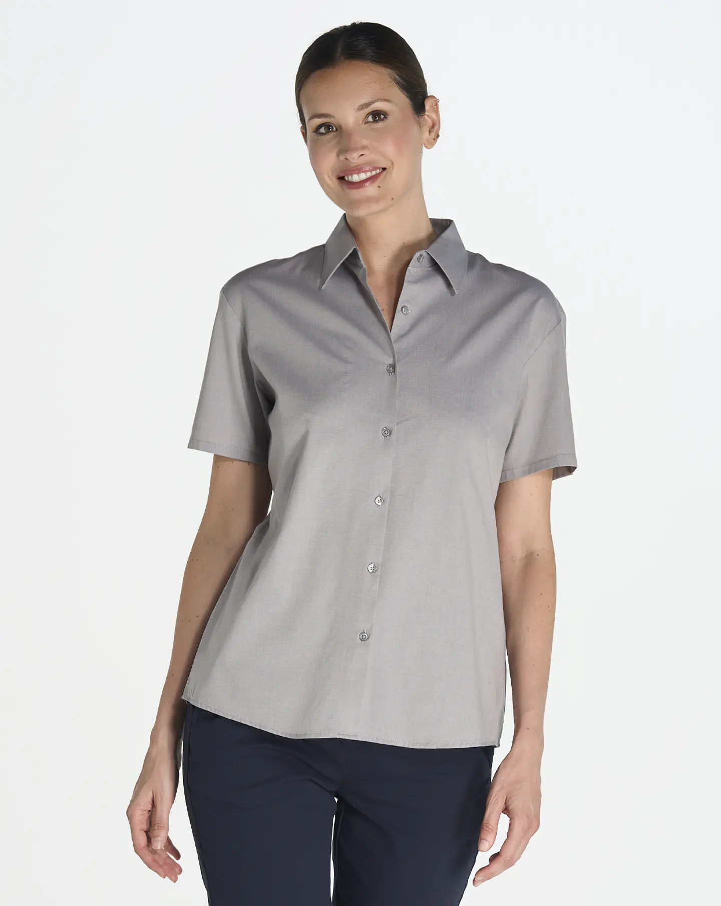 Lady Casual & Business Ss Oxford Shirt — Sem Personalização 1