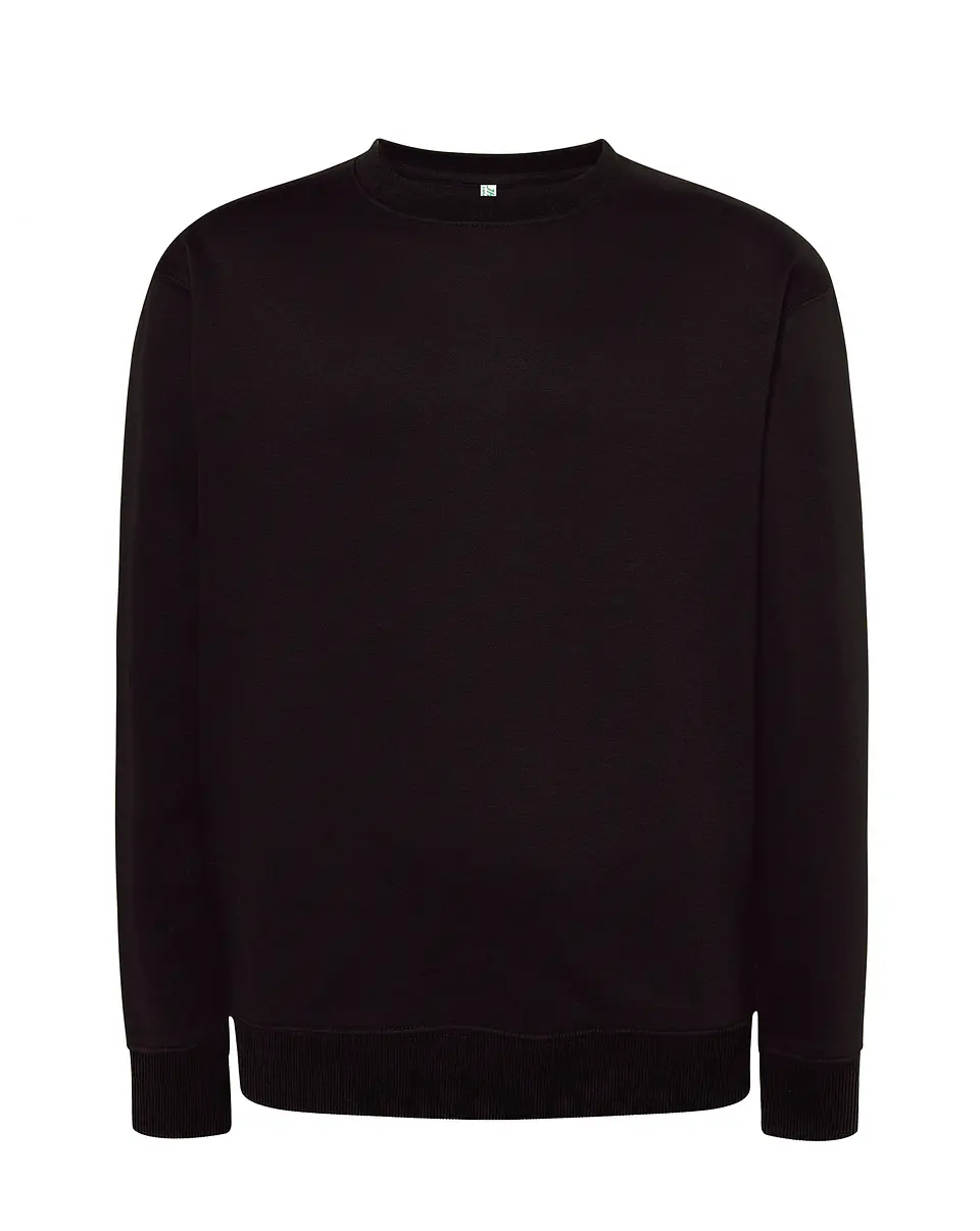 Crew Neck Sweatshirt — Black — Sem Personalização 1