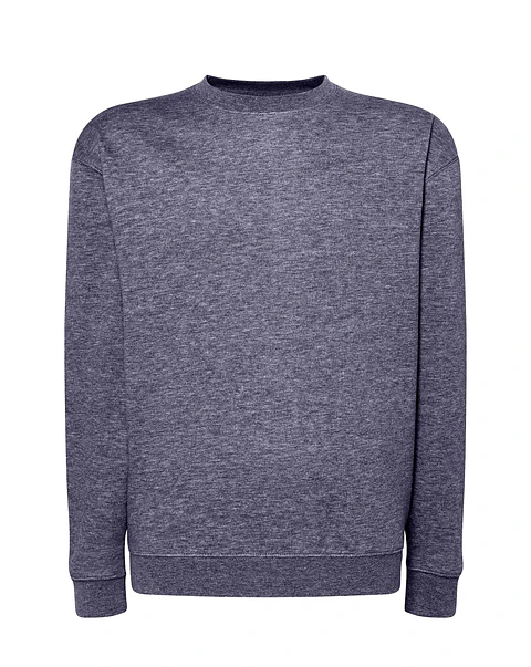 Crew Neck Sweatshirt — Denim Heather — Sem Personalização