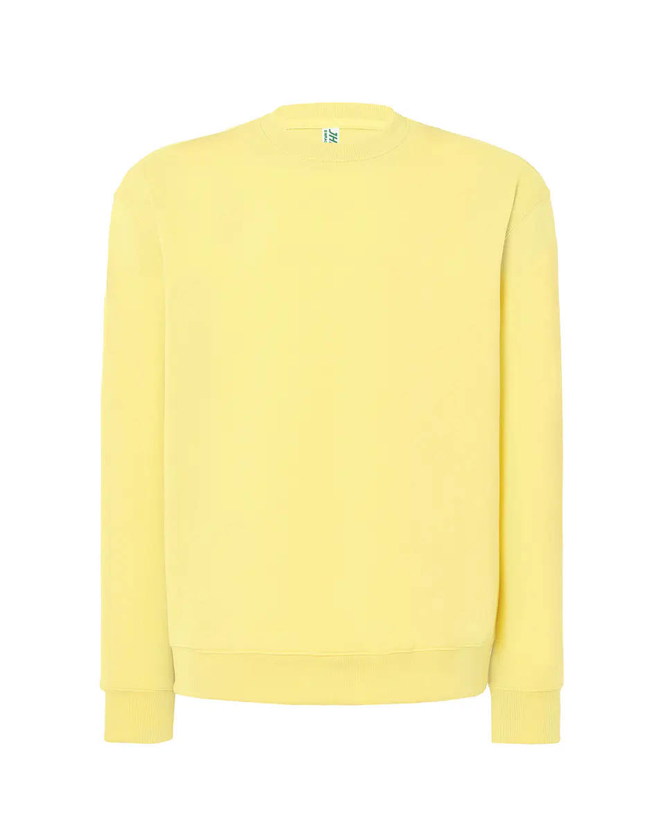 Crew Neck Sweatshirt — Light Yellow — Sem Personalização 1