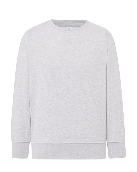 Crew Neck Sweatshirt Kid — Ash Melange — Sem Personalização