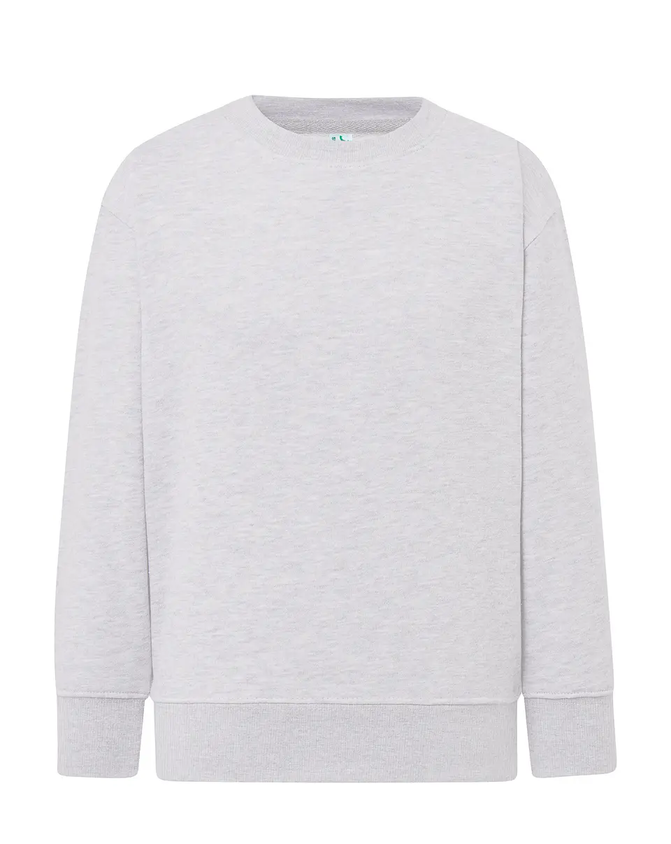Crew Neck Sweatshirt Kid — Ash Melange — Sem Personalização 1