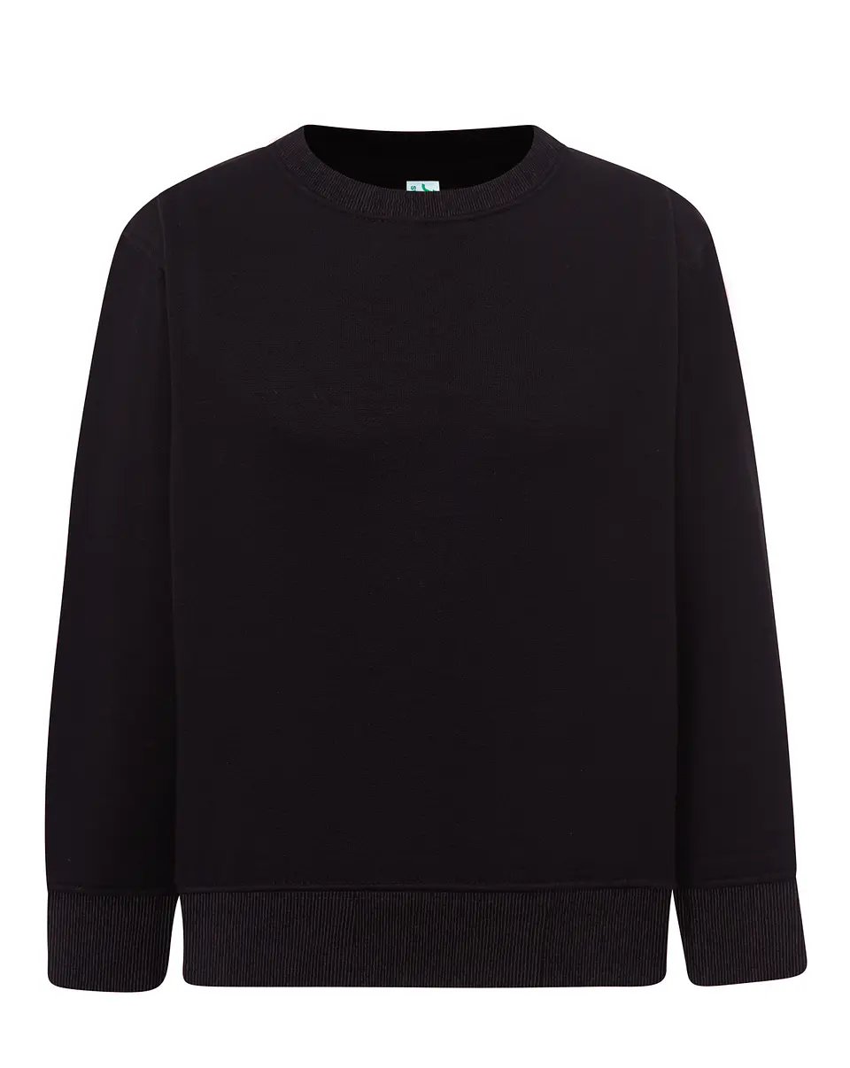 Crew Neck Sweatshirt Kid — Black — Sem Personalização 1
