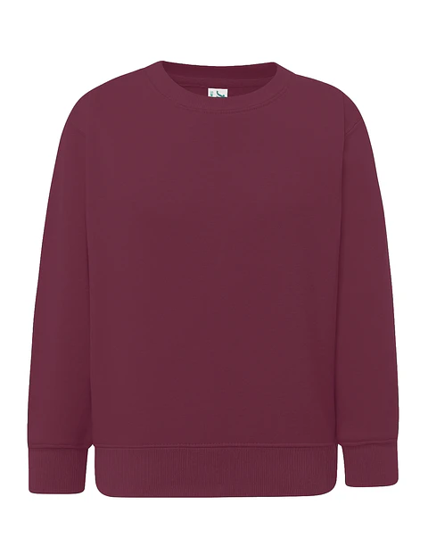 Crew Neck Sweatshirt Kid — Burgundy — Sem Personalização