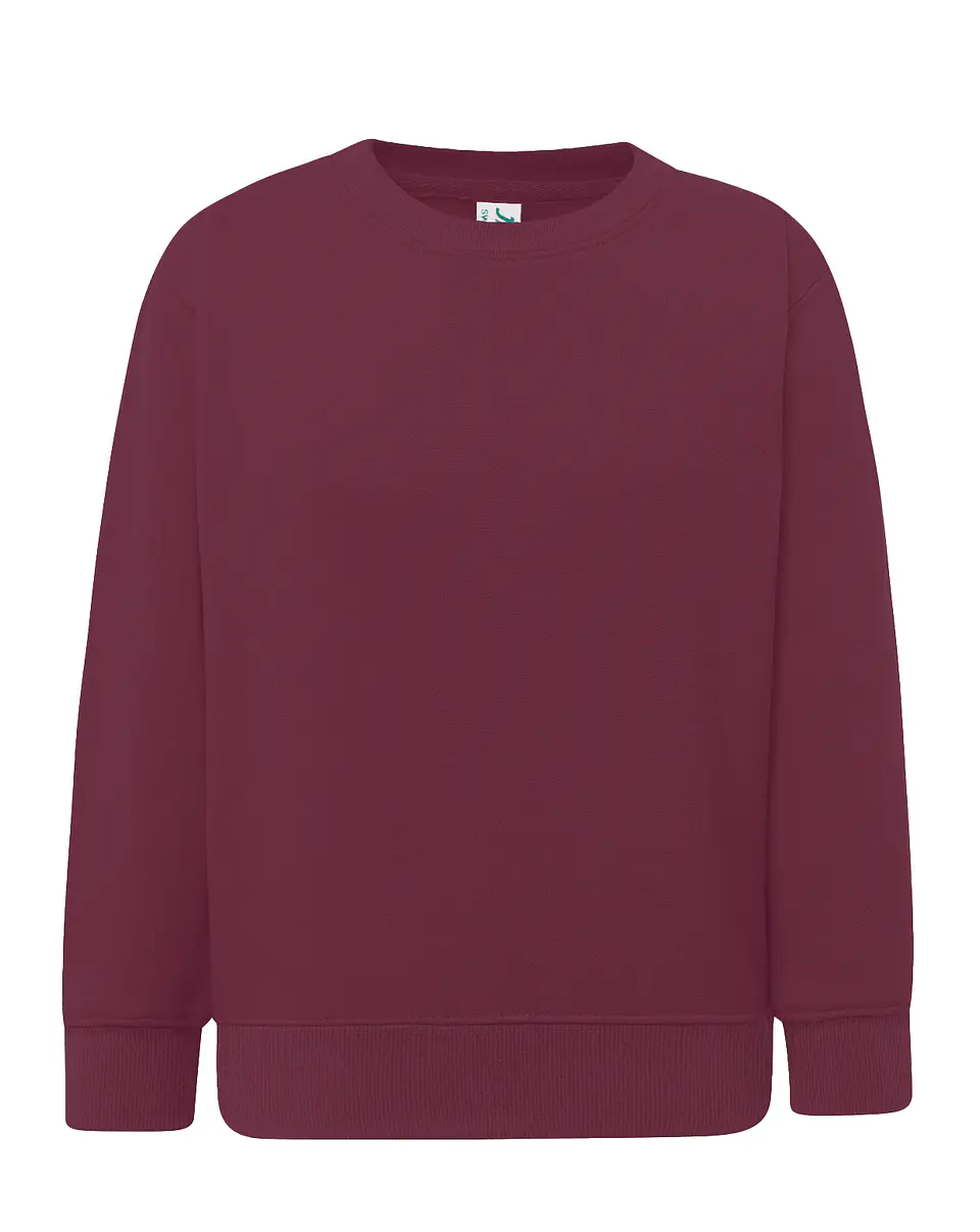 Crew Neck Sweatshirt Kid — Burgundy — Sem Personalização 1