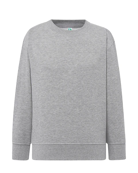 Crew Neck Sweatshirt Kid — Grey Melange — Sem Personalização