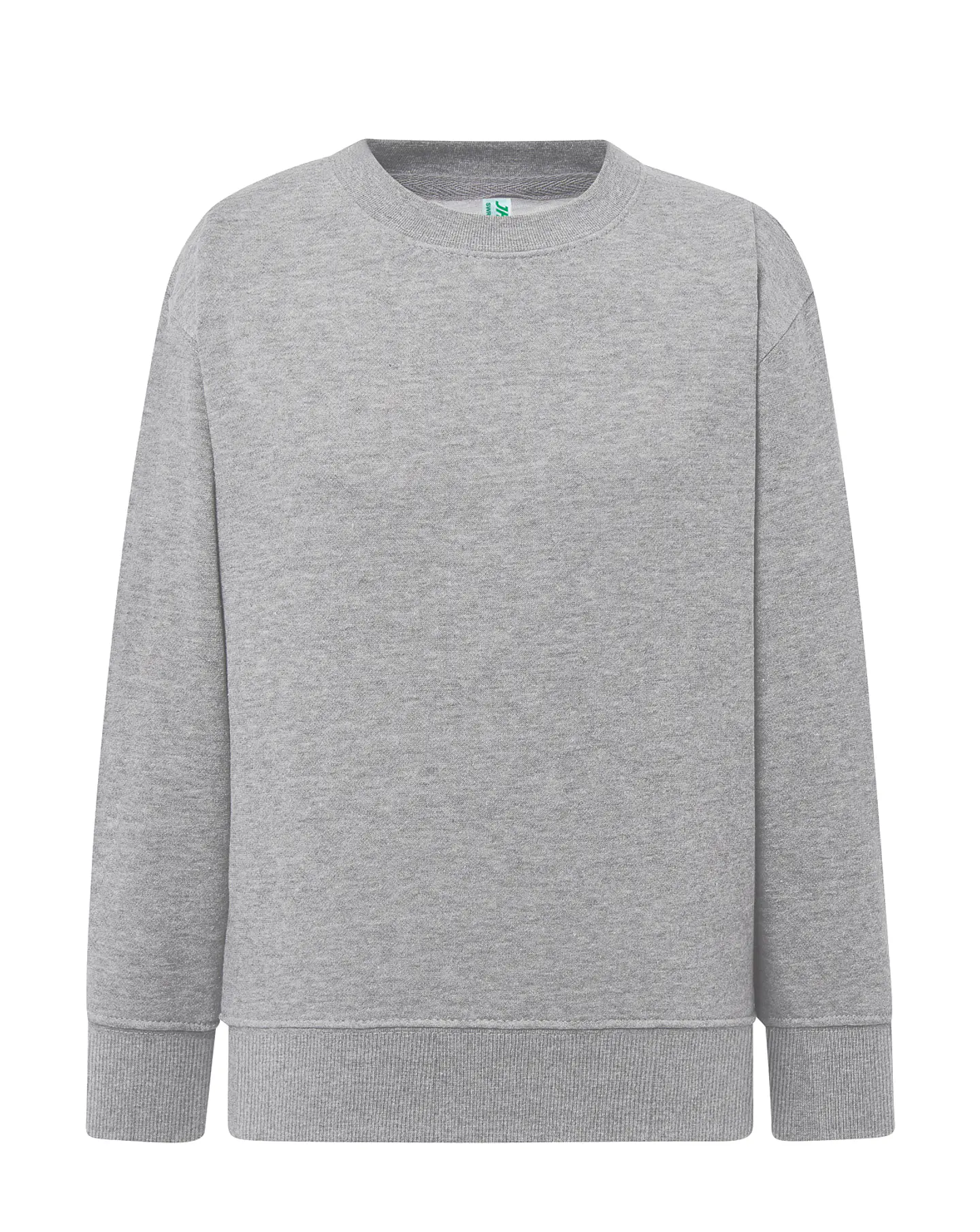 Crew Neck Sweatshirt Kid — Grey Melange — Sem Personalização 1