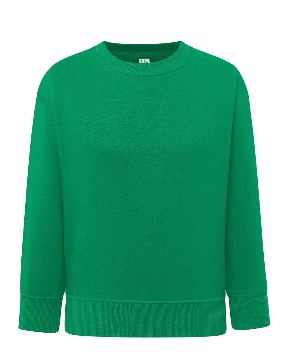 Crew Neck Sweatshirt Kid — Kelly Green — Sem Personalização 1