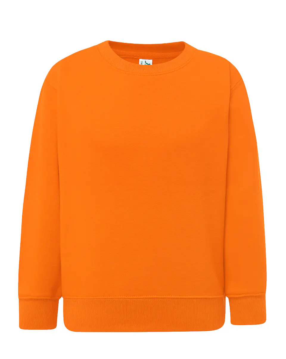 Crew Neck Sweatshirt Kid — Orange — Sem Personalização 1